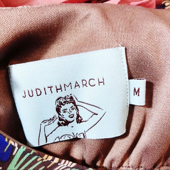 Judith March Peacock Feather Dress Mauve Pink Sleeveless Chiffon Bow Neck - Picture 6 of 6